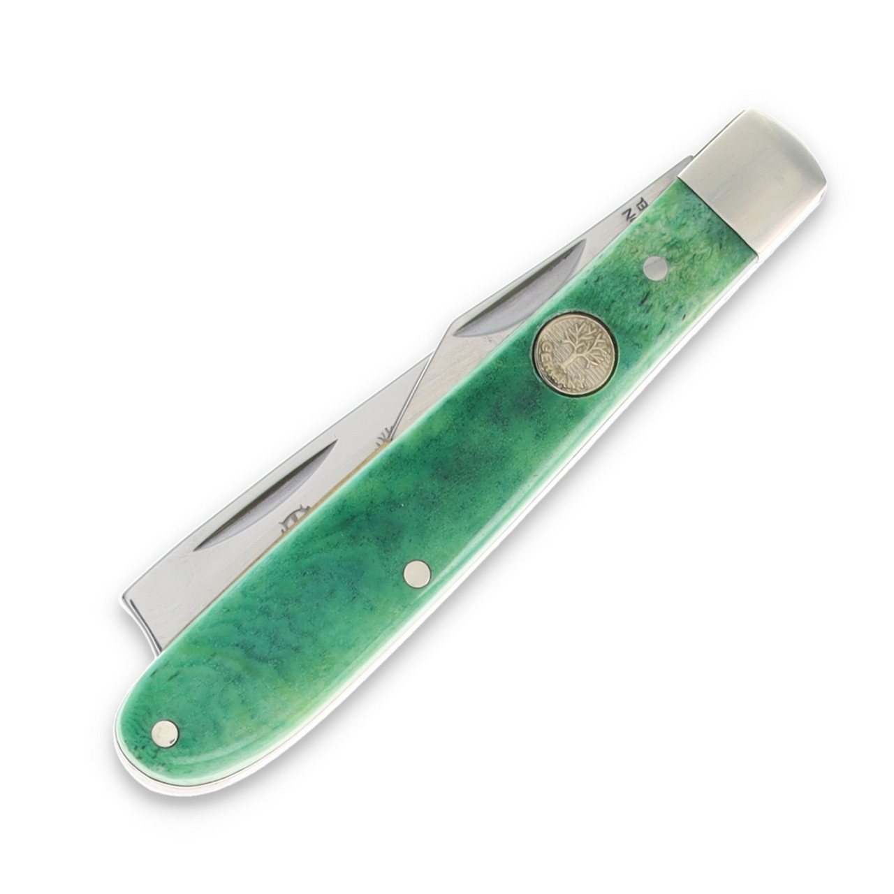 Boker SMKW Exclusive Lime Green Smooth Bone Razor Jack - Smoky