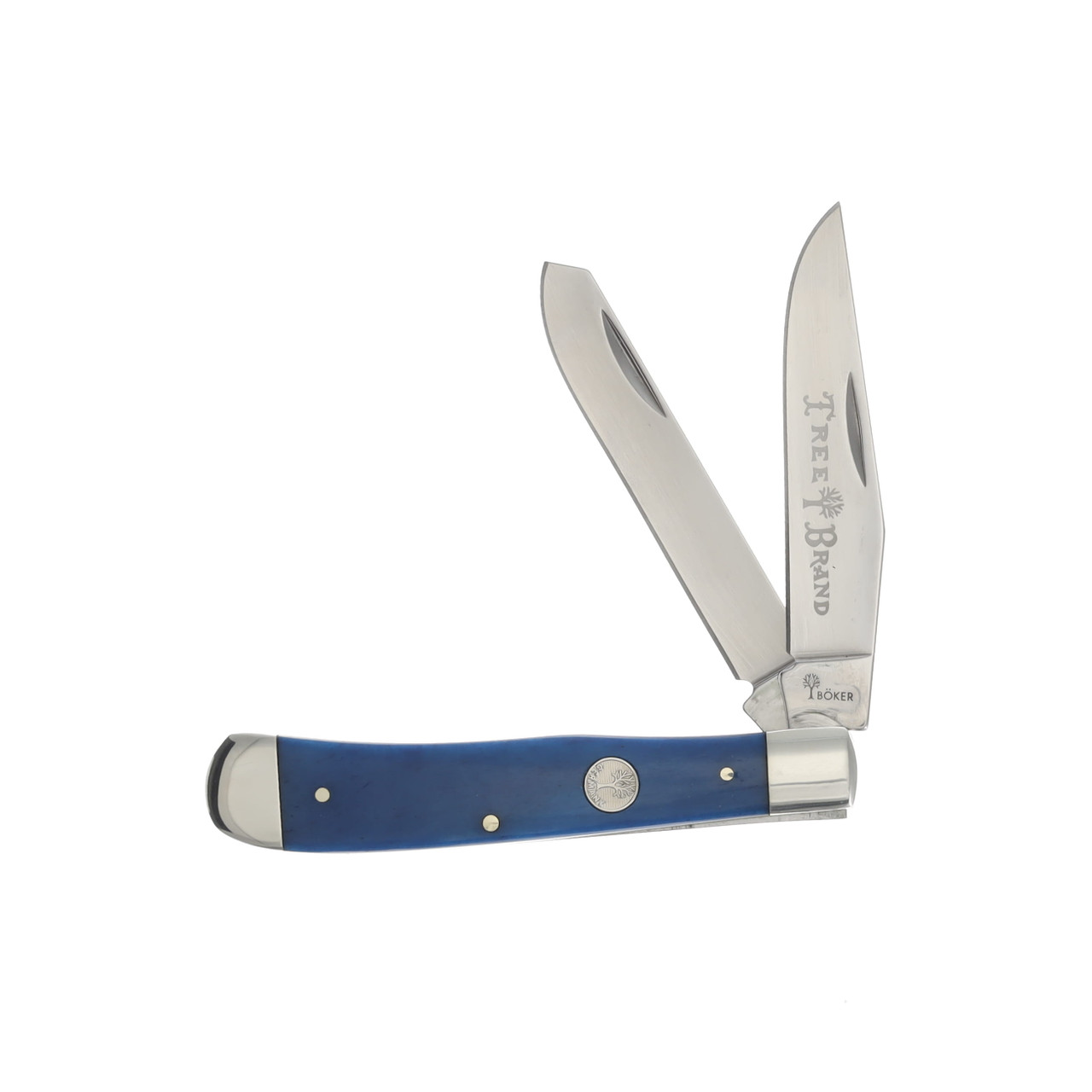 Boker Traditional Series 2.0 Trapper Folding Knife Blue Smooth Bone BK110828