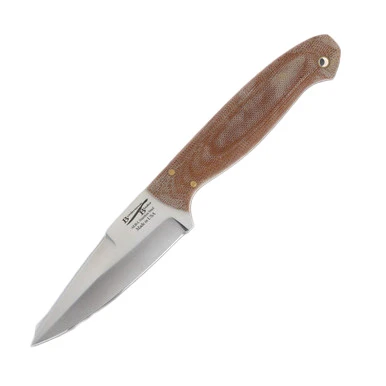 Bordertown Blades E. Parker AEB-L Blade Natural Canvas Micarta