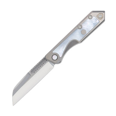 Heretic Jinn Slip Joint Folding Knife Titanium with Mother of