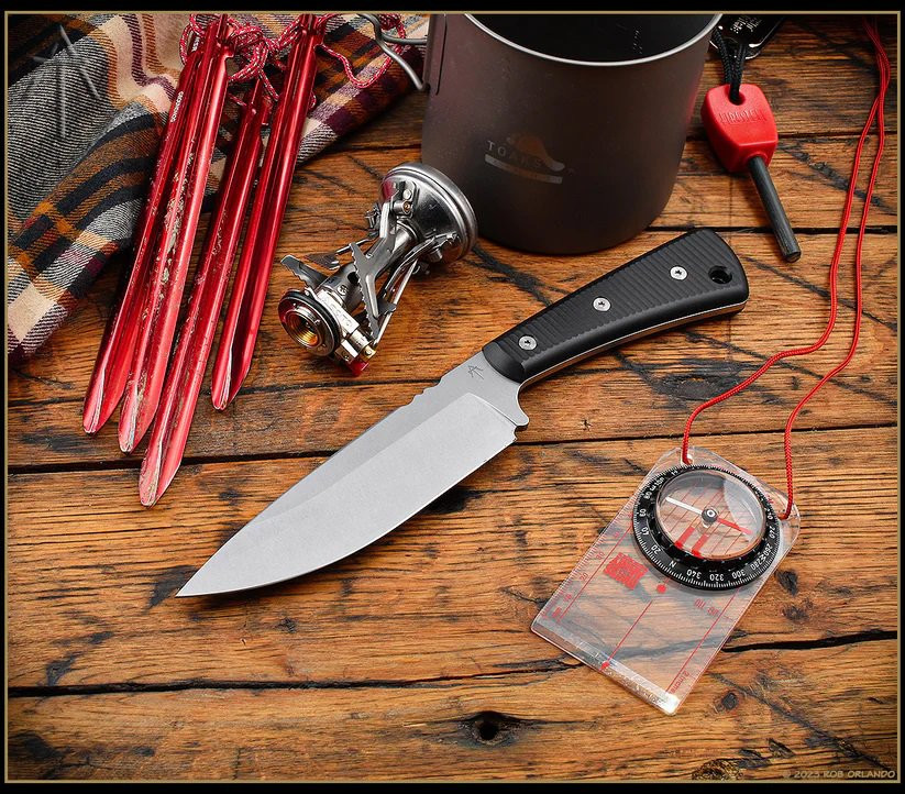 Rifleman Fixed Blade Knife 5.38in Plain Satin Drop Point