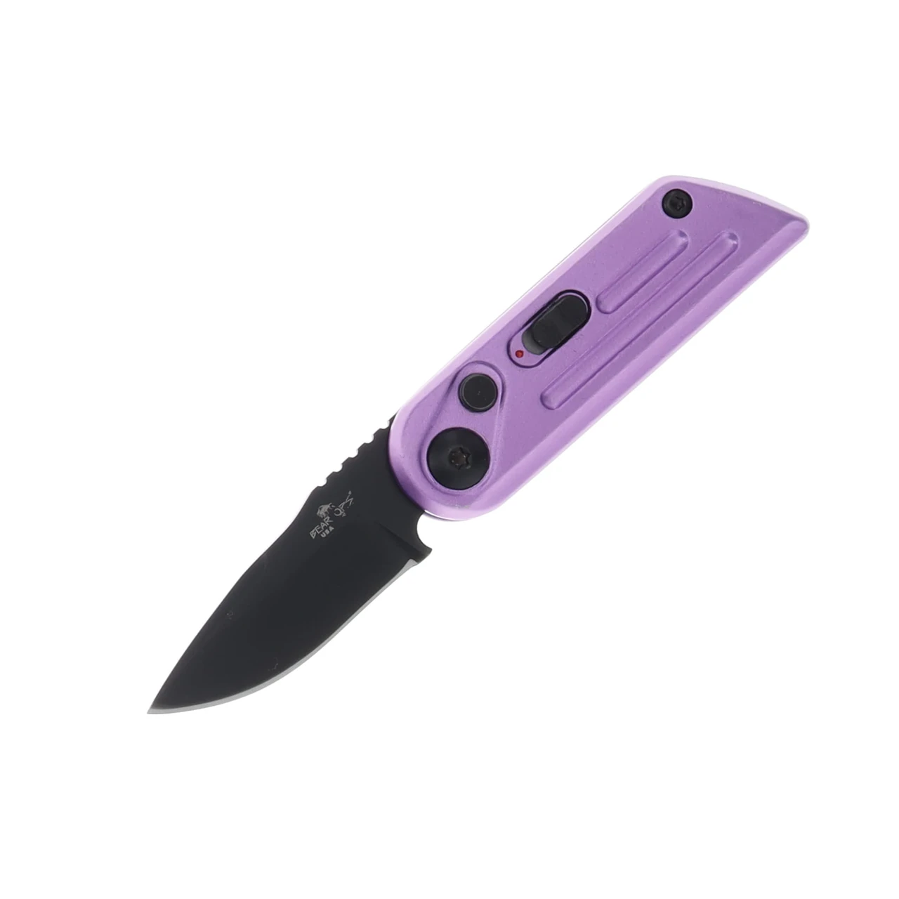 Bear & Son Bold Action XIV Out-the-Side Automatic Knife Purple AUBR1400AIPL