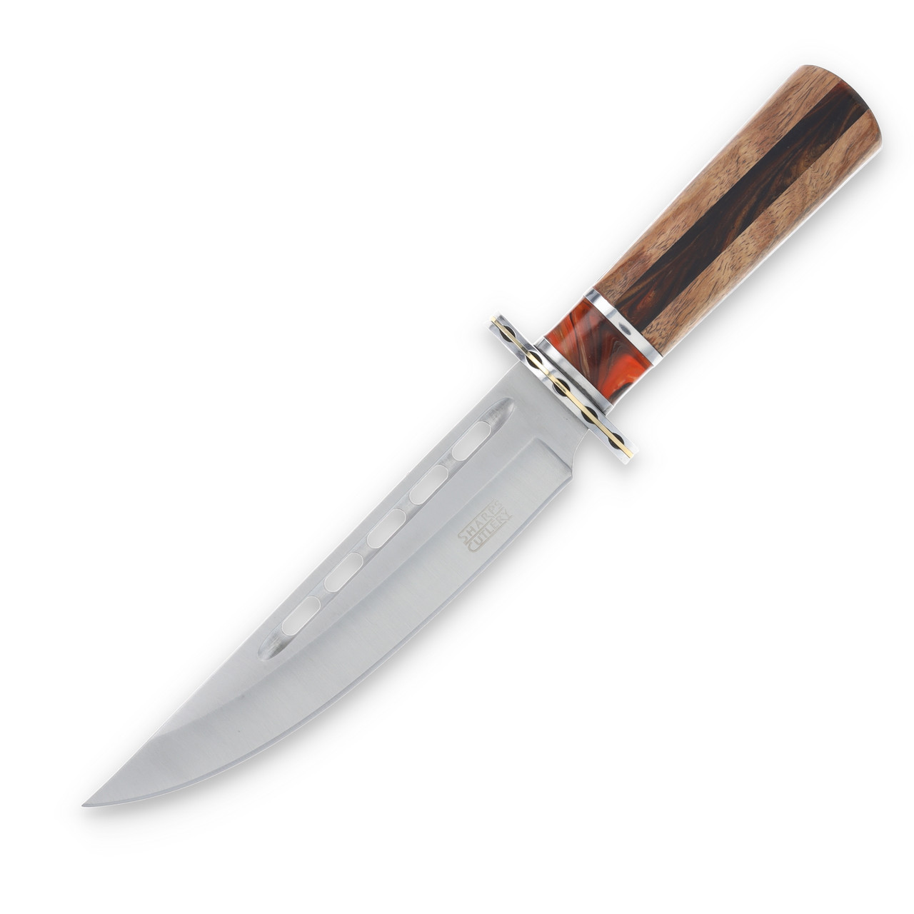 Frost Sharps Cutlery Stainless Hunter 7.37 Inch Plain Satin Drop Point
