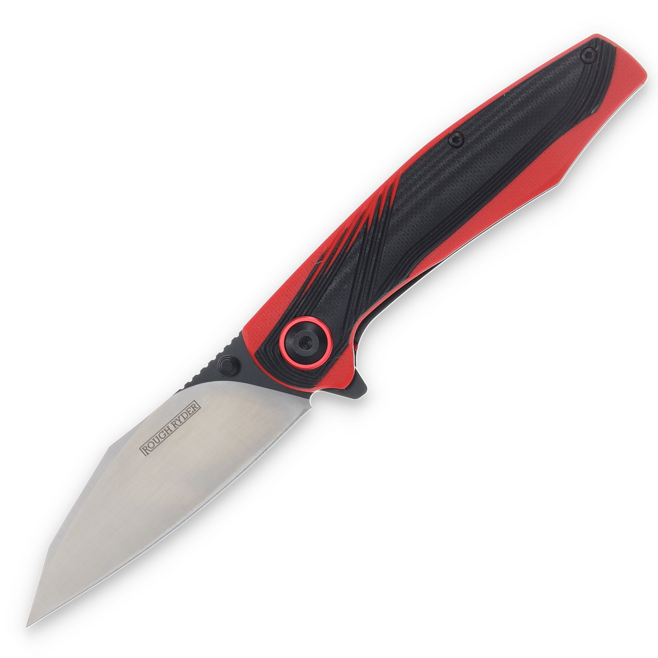 Rough Ryder Red And Black G-10 Wharncliffe Folding Knife RR2534