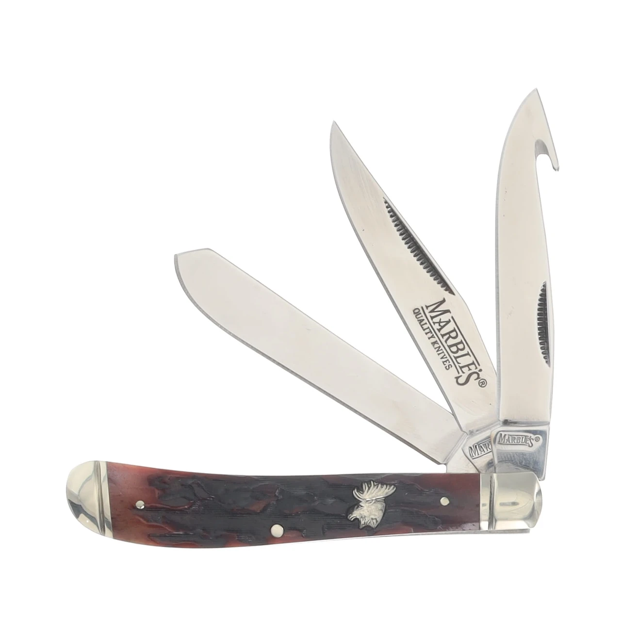 Marbles Three Blade Medium Trapper Folding Knife MR301