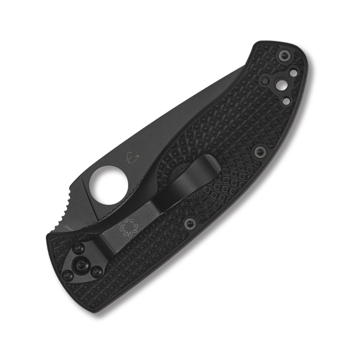 Spyderco Tenacious Lightweight Folding Knife All Black SPC122PBBK