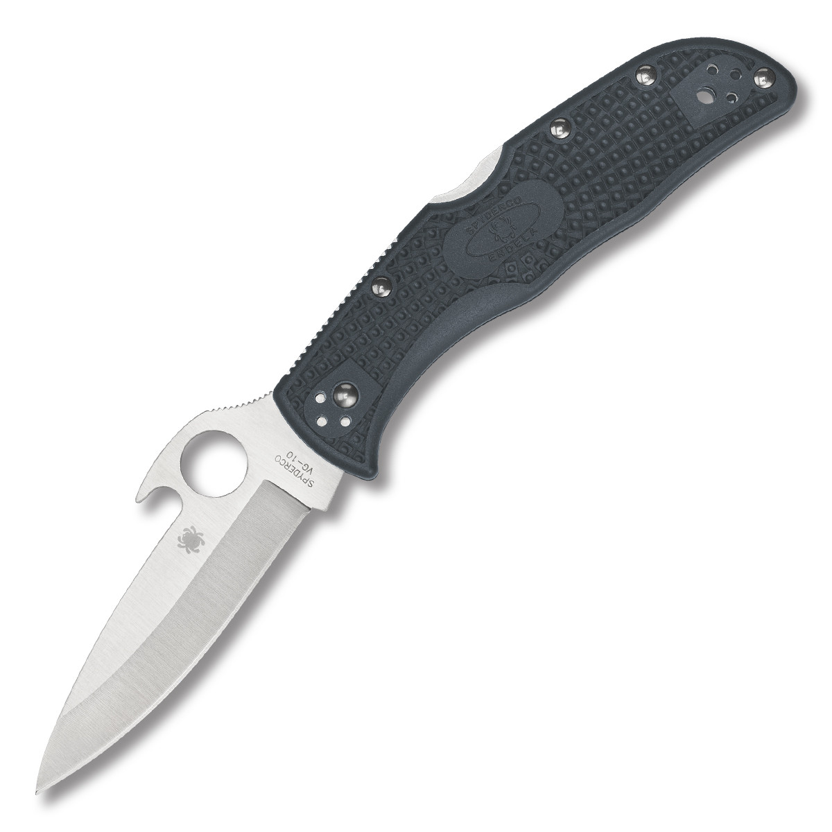 Spyderco Endela Emerson Gray 3.41 Inch Plain Satin Spear Point SPC243PGYW