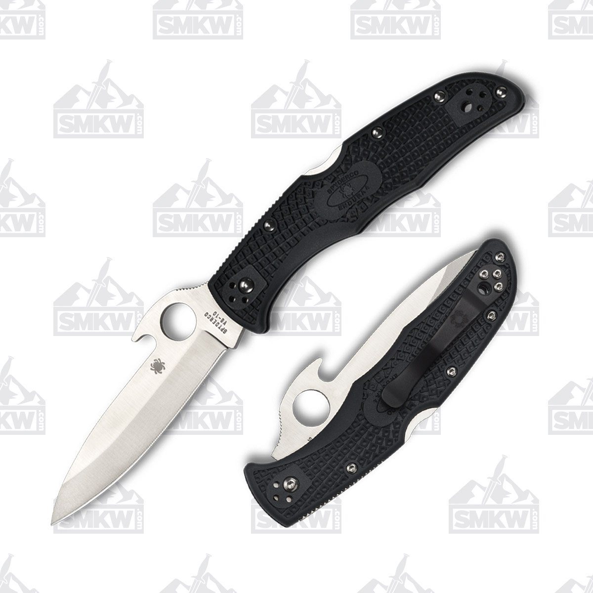 Spyderco Endura 4 Emerson Folding Knife 3.81in Plain Gray FRN