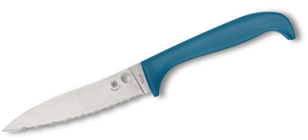 Spyderco Counter Critter Kitchen Knife Blue - Smoky Mountain Knife