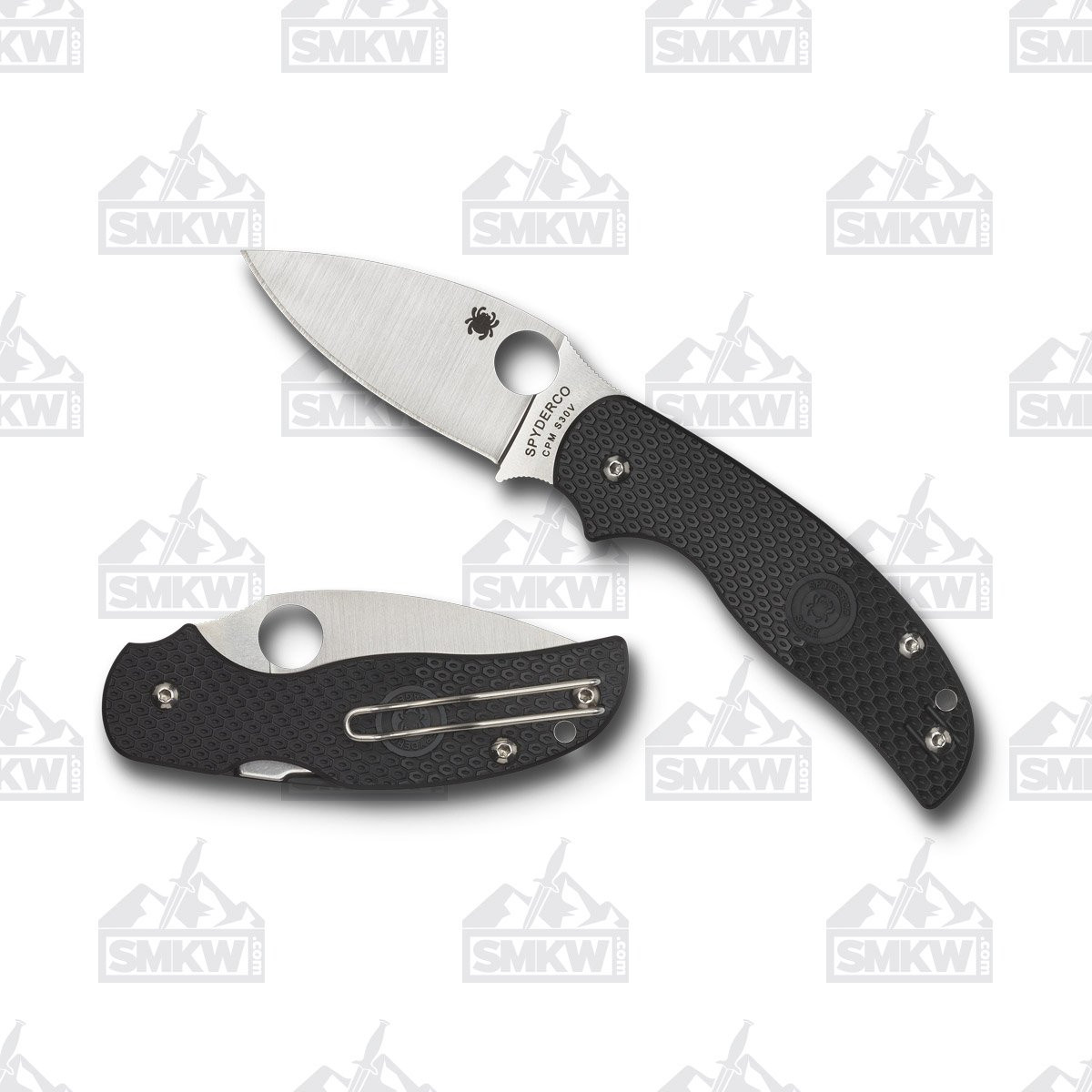 Spyderco Sage 5 Lightweight Folding Knife Black 3in Satin Plain Blade