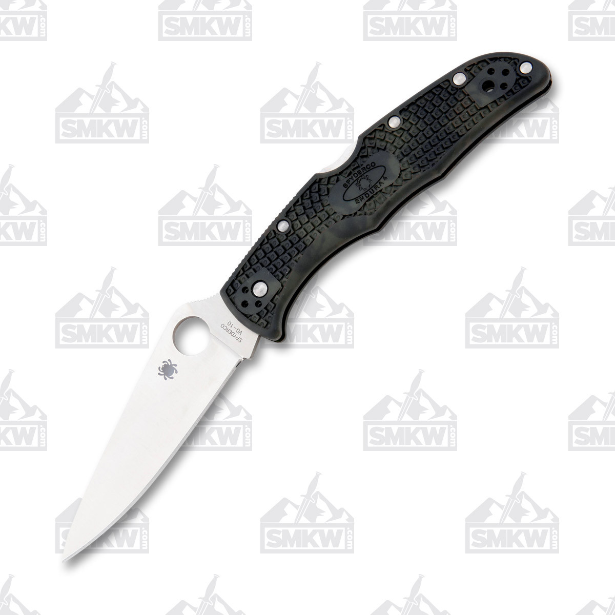 Spyderco Endura 4 Folding Knife Zome Green SPC10ZFPGR - Smoky