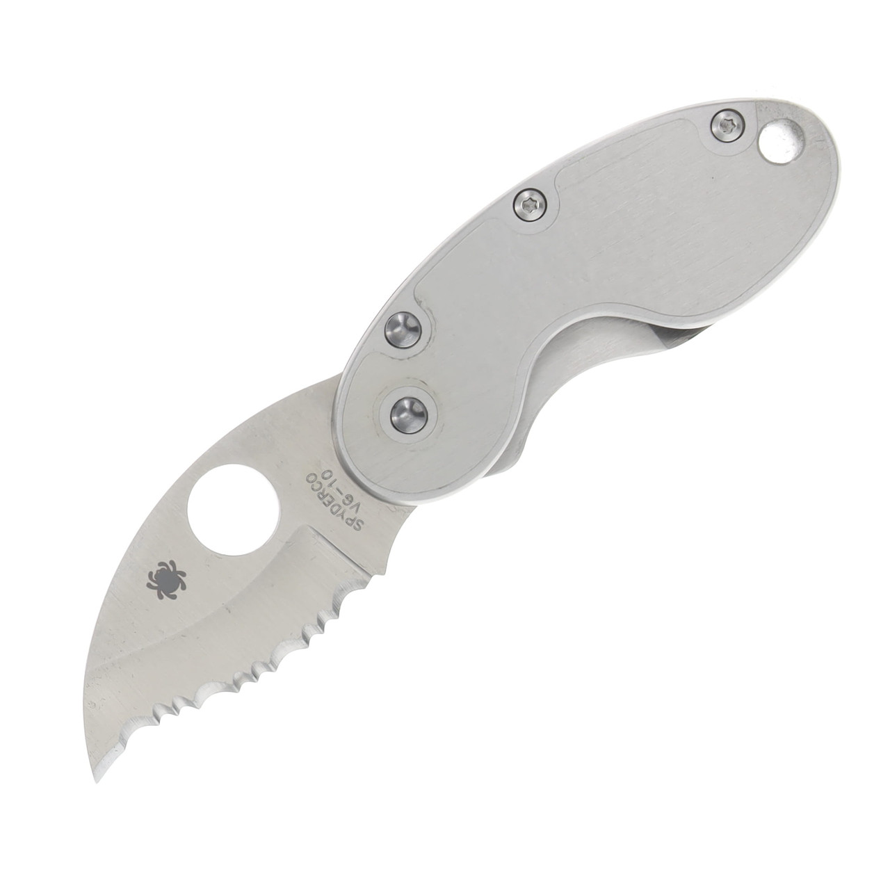 Spyderco Cricket Stainless Folding Knife Serrated SPC29S