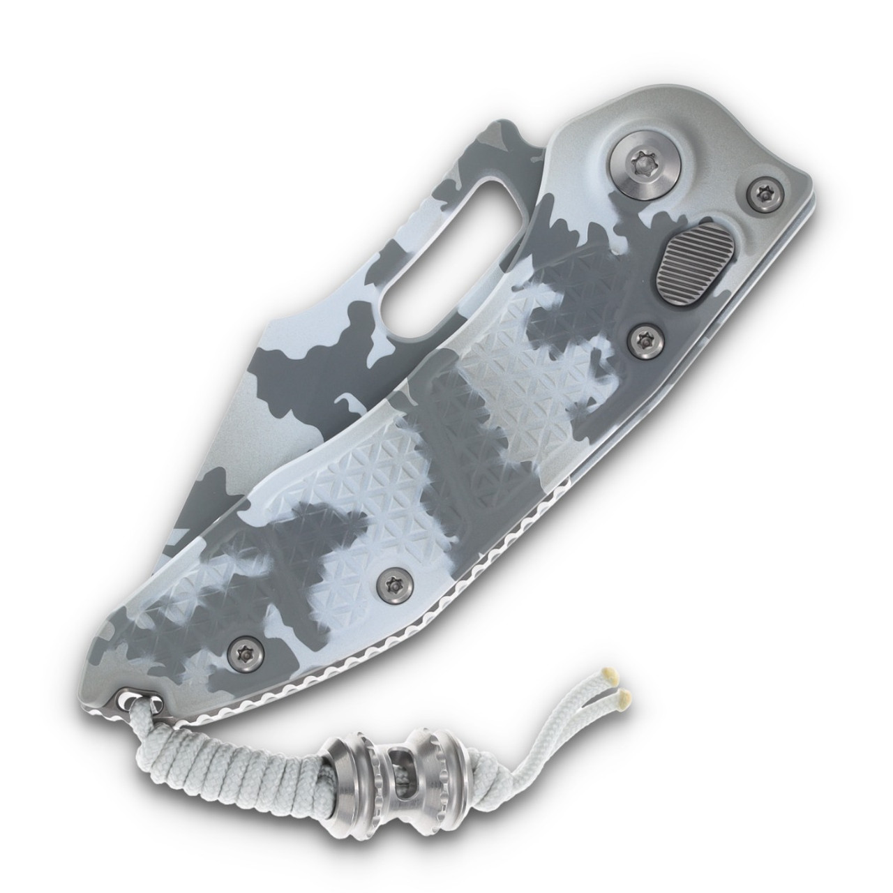 Microtech Stitch Out-The-Side Automatic Knife (F/S Arctic Camo) - Smoky  Mountain Knife Works
