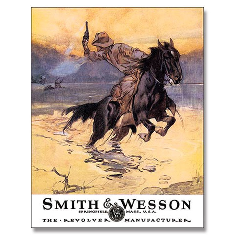 Smith & Wesson Hostiles Tin Sign SG1876