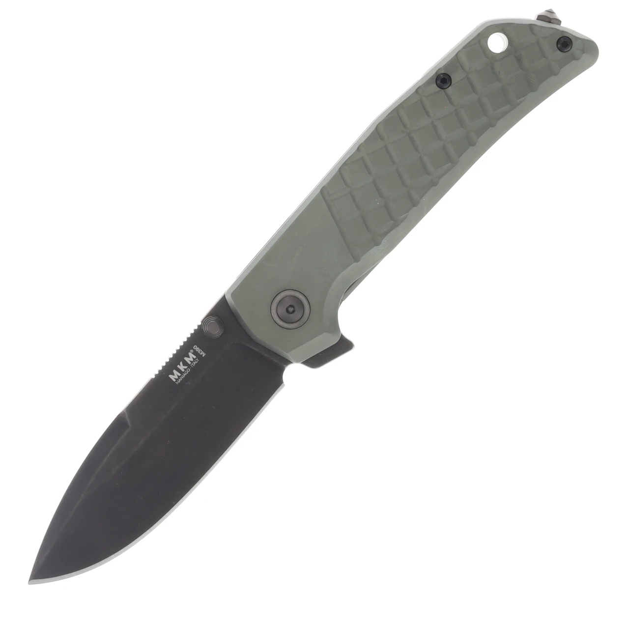 MKM Knives Maximo Folding Knife OD Green Titanium 3.23in SW Drop Point