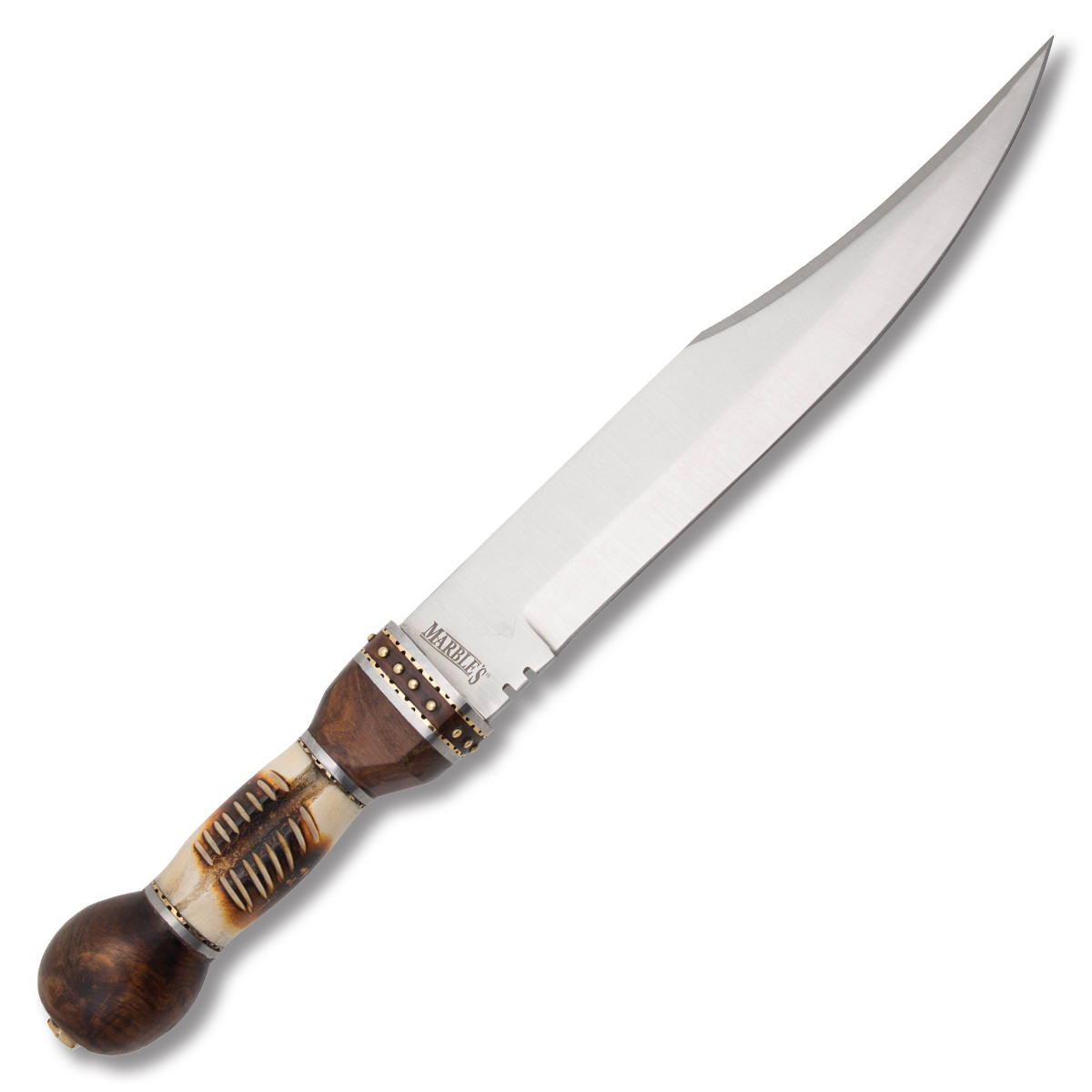 Marble's Wood and Torched Bone 11.5in Satin Bowie Blade