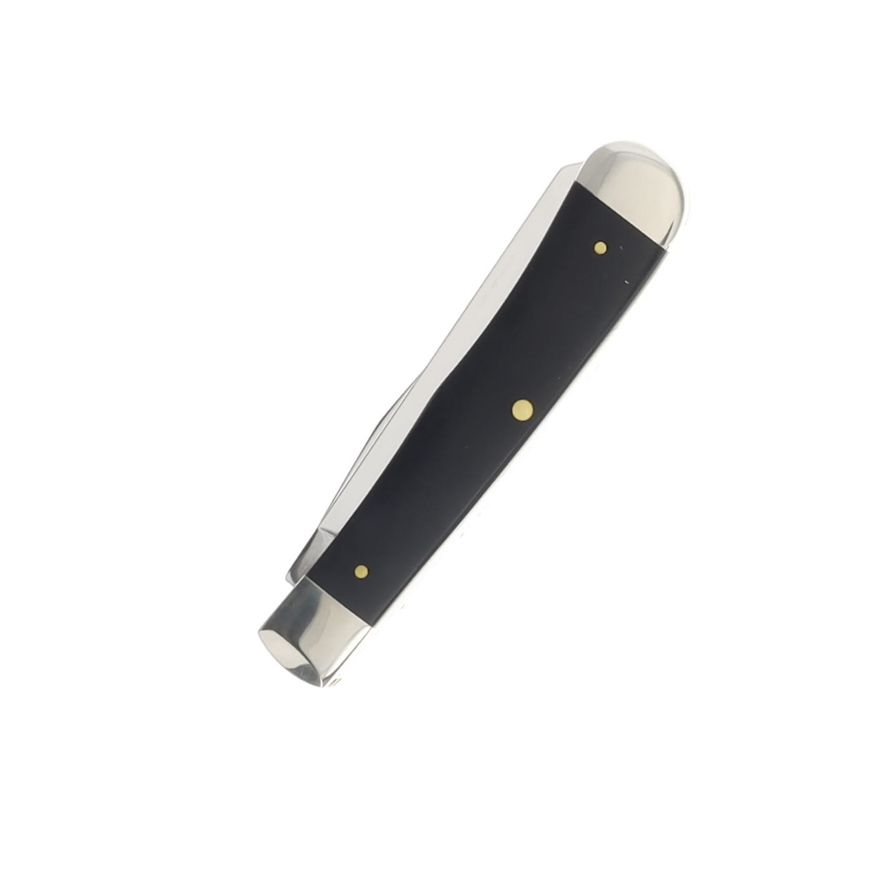 Case USMC Embellished Black Synthetic Trapper Folding Knife