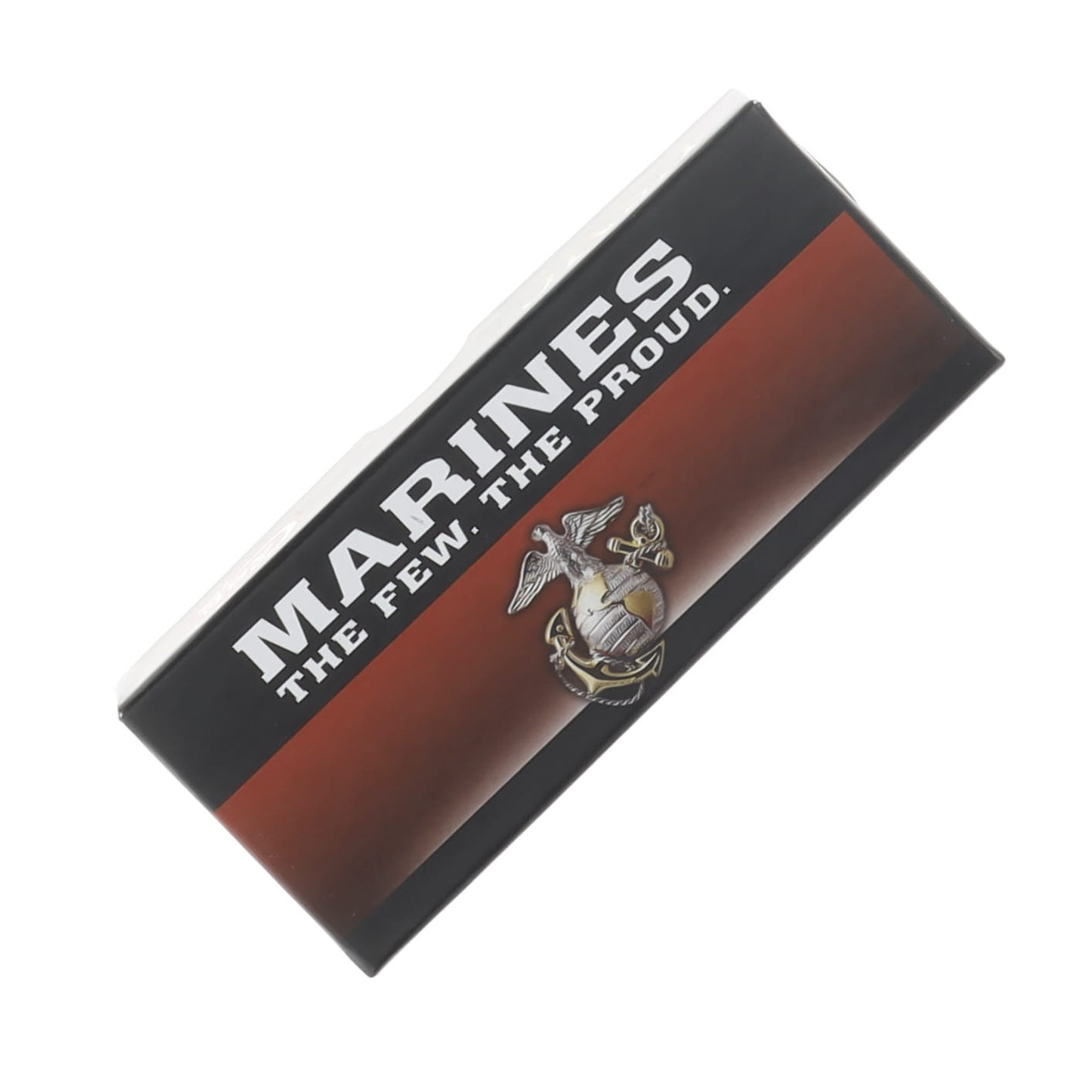 米軍実物・USMCステンシル入りハードケース Case USMC Embellished Black Synthetic Trapper Folding Knife