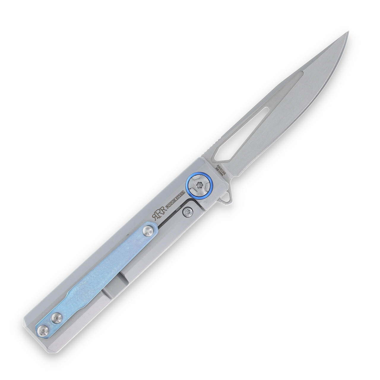 Rough Ryder Reserve Blue Carbon Fiber Framelock Folding Knife