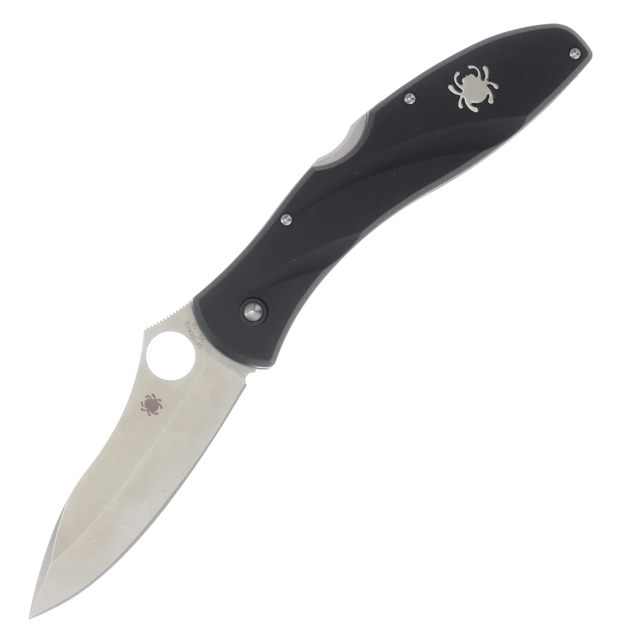 Spyderco Centofante 3 Folding Knife Black FRN 3.14in Satin Plain Blade SPC66PBK3