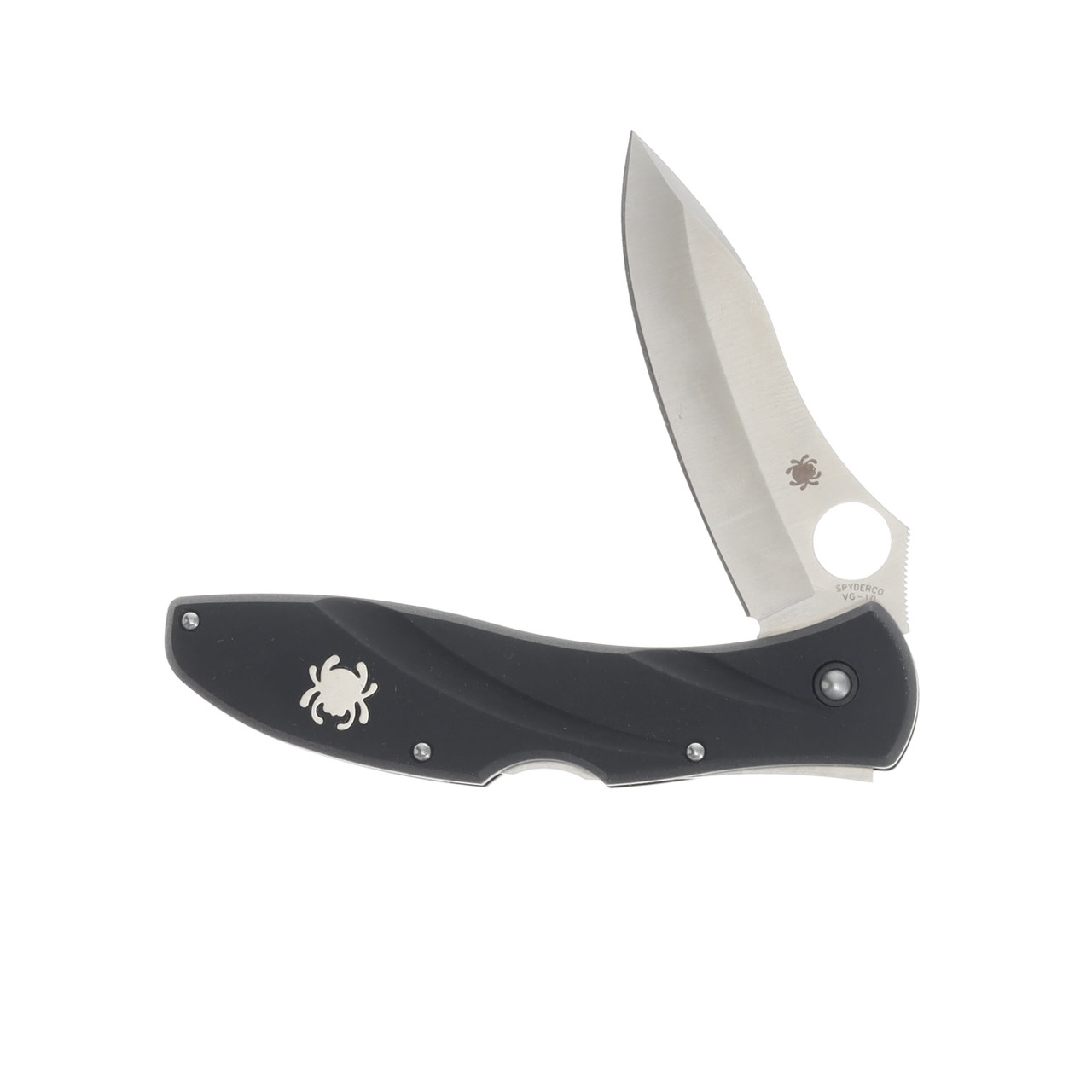 Spyderco Centofante 3 Folding Knife Black FRN 3.14in Satin Plain 