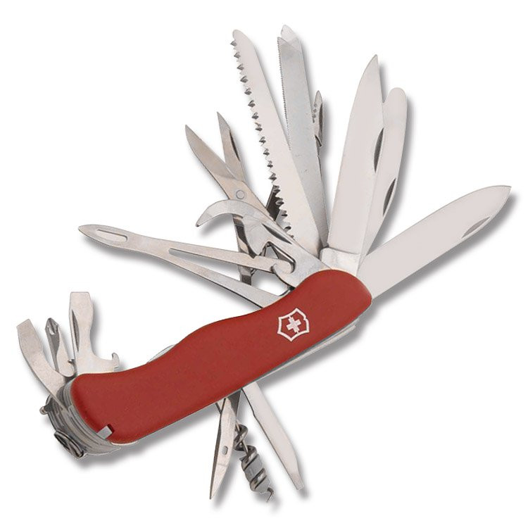 Victorinox Work Champ XL Swiss Army Knife Red V53771 - Smoky