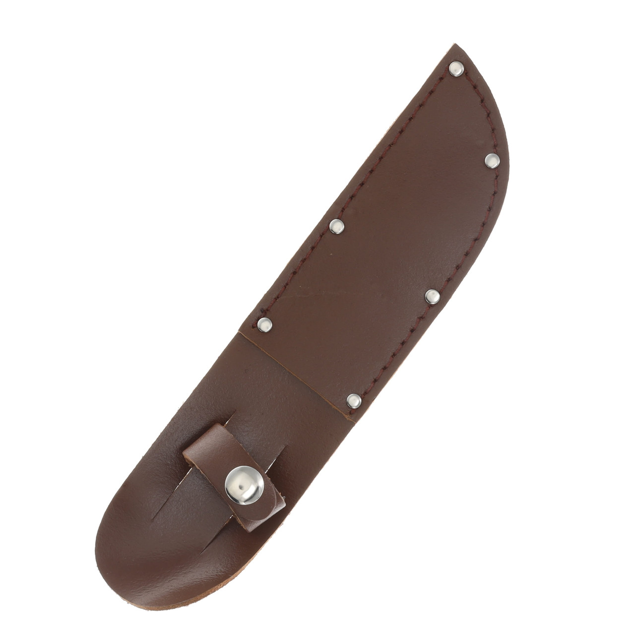 Sheath Brown Stitched Leather Fixed Blade Belt Sheath 5 Inch SH258