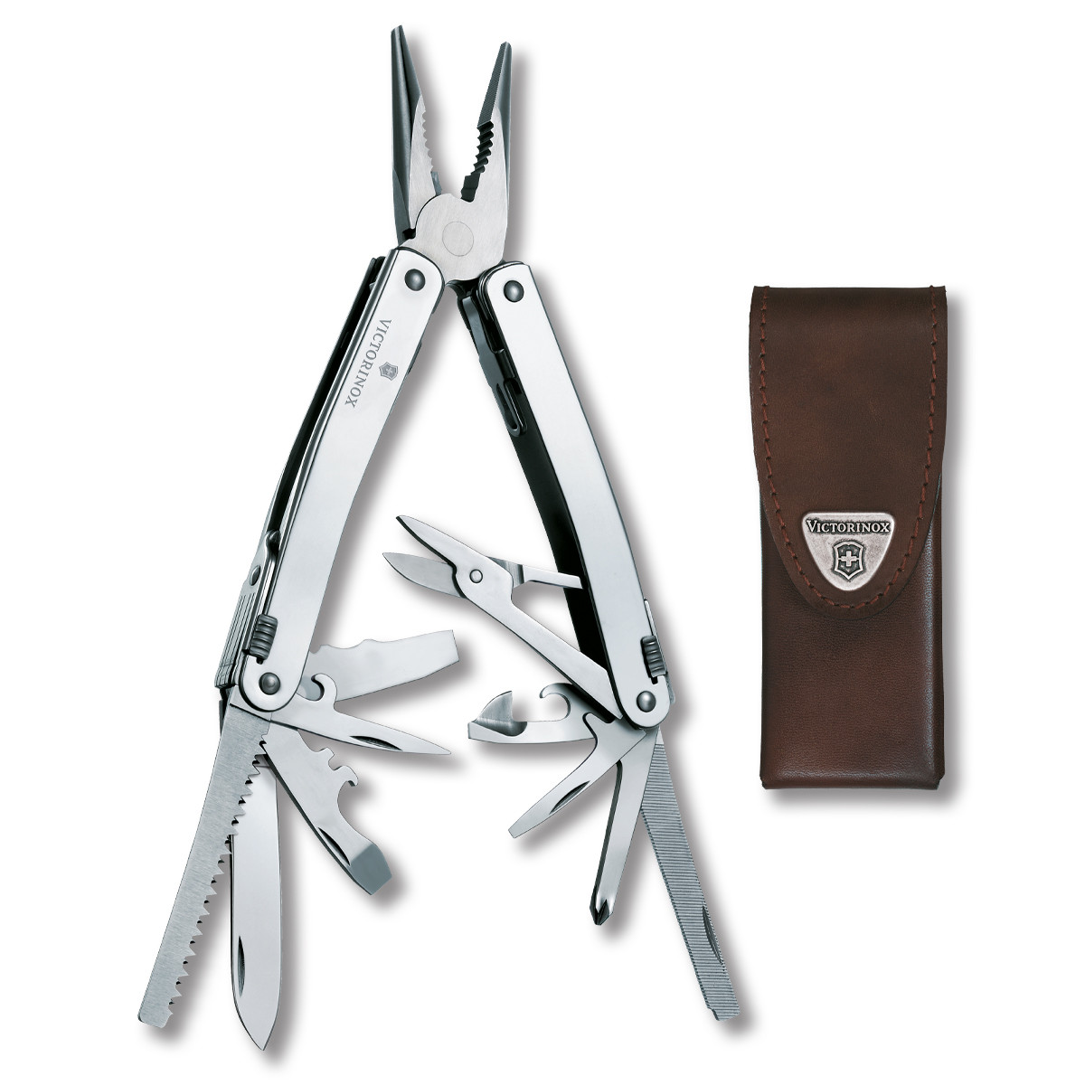 Victorinox Swisstool Spirit X MultiTool with Leather Pouch V30224L