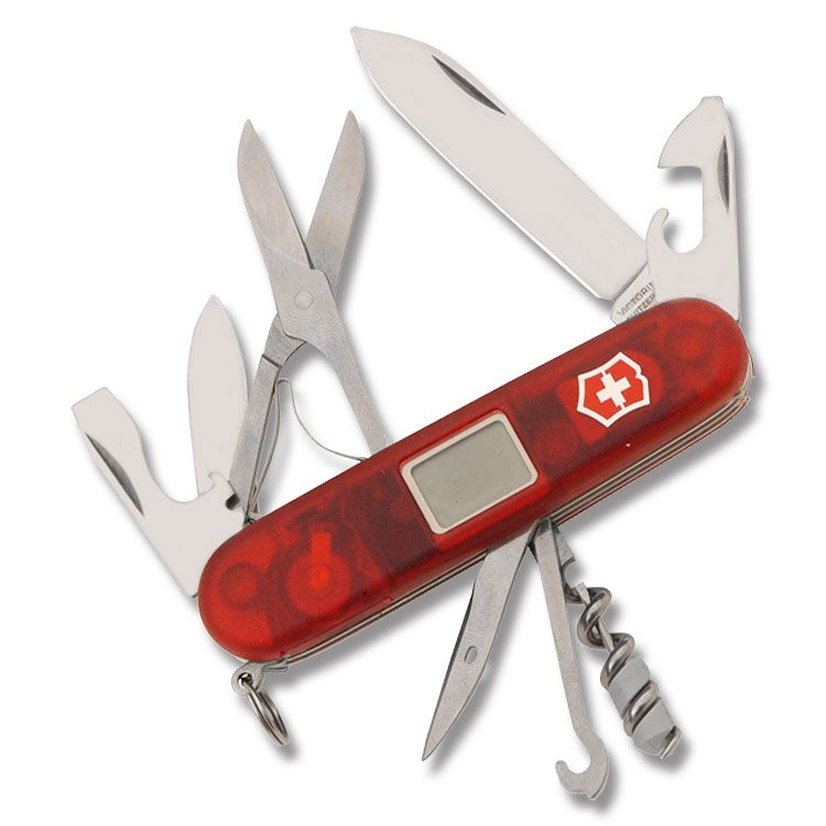 Victorinox Traveller Swiss Army Knife Translucent Ruby Smoky Mountain