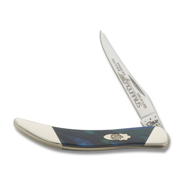 Case Slant Bolster Aquarius Corelon Toothpick Folding Knife CAS910096AQ