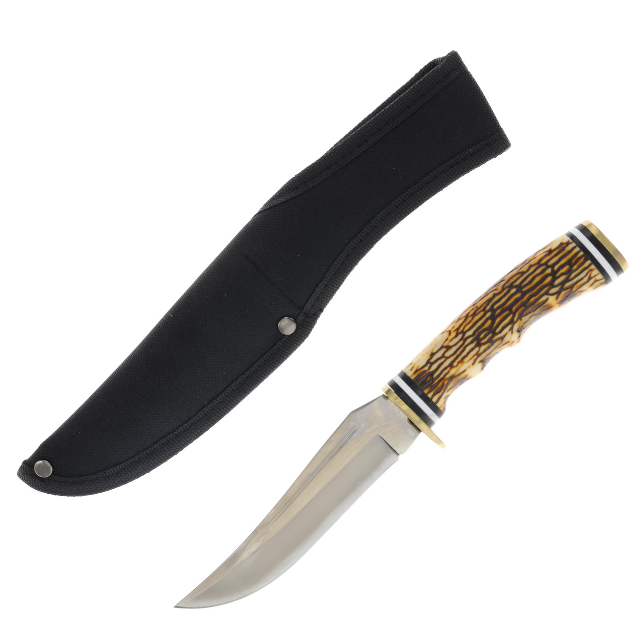 Imitation Stag Upswept Hunter Fixed Blade Knife 210914