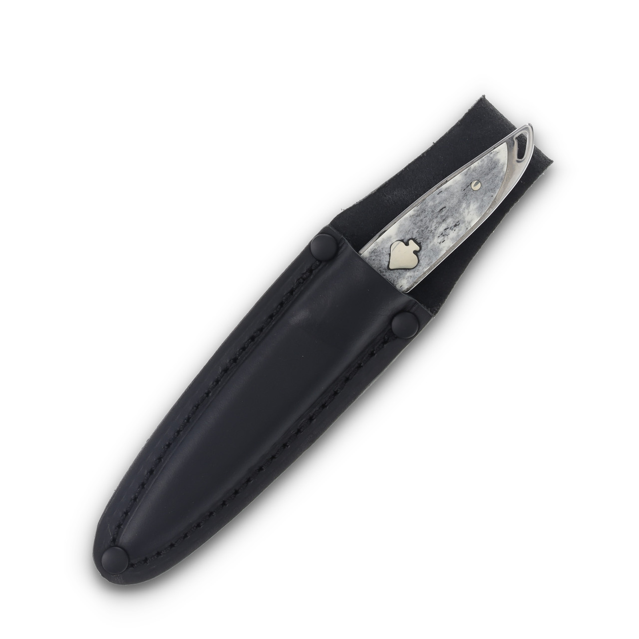 Rough Ryder Black Appaloosa Spade Shield Fixed Blade Knife with