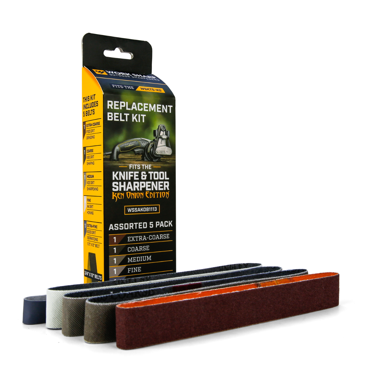 Work Sharp Standard Assorted Replacement Belt Kit for Ken