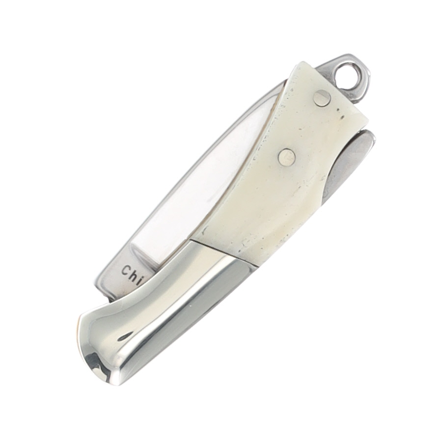 Rough Ryder Roughjacks White Smooth Bone Mini Lockback Gunstock