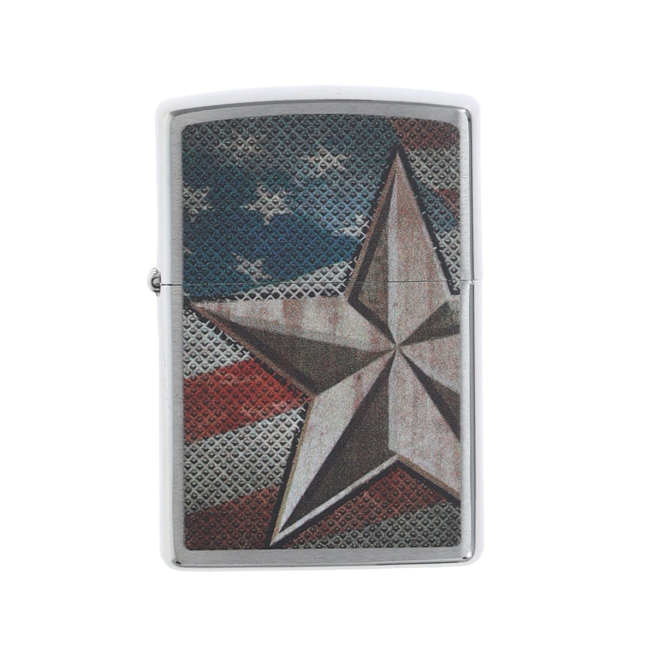 Zippo Retro Star Brushed Chrome Lighter ZP28653
