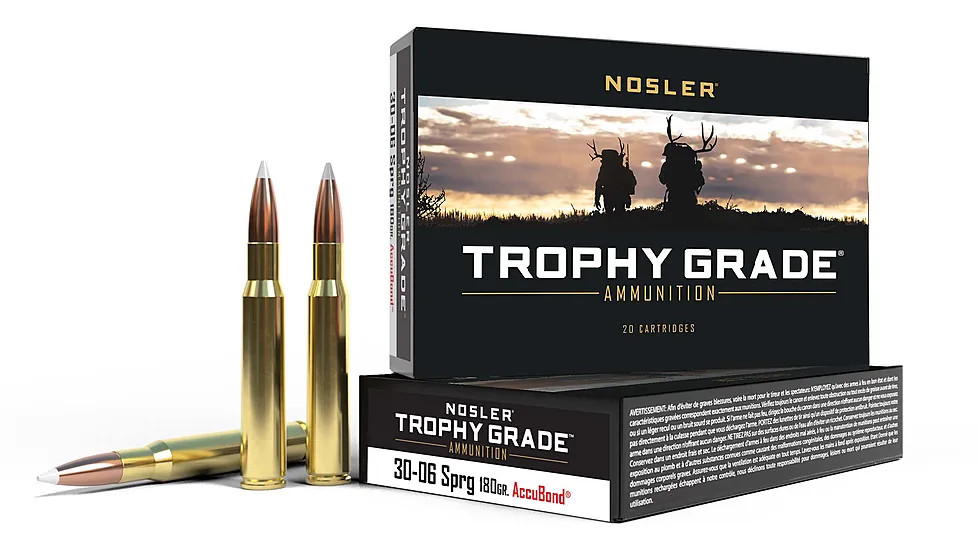 Nosler Trophy Grade .30-06 Springfield 180gr AccuBond Spitzer 20Rds