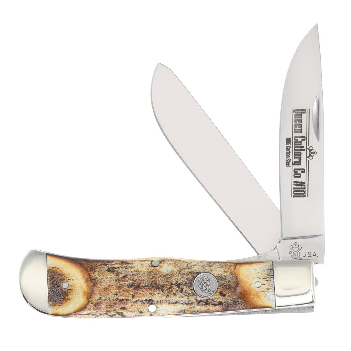 Queen Cutlery American-Made Jumbo Linerlock Trapper Folding Knife