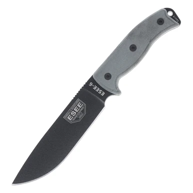 ESEE Knives ESEE 6P OD Gray Micarta 6.5 Black Plain Blade OD Green Sheath ESEE6POD