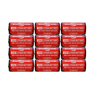 SureFire 123A Lithium Batteries 12-Pack – 10-Year Shelf Life Power