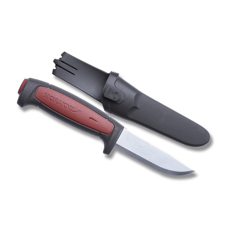 Morakniv Pro C Fixed Blade Knife Black and Burgundy