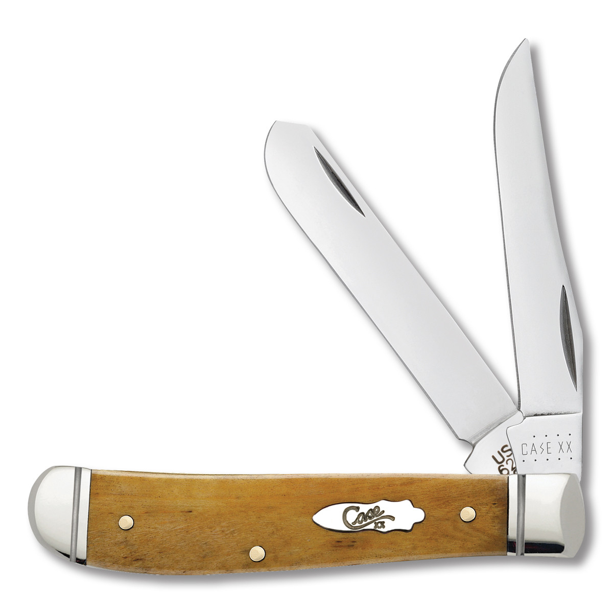 Case XX Mini Trapper Folding Knife Smooth Antique Bone