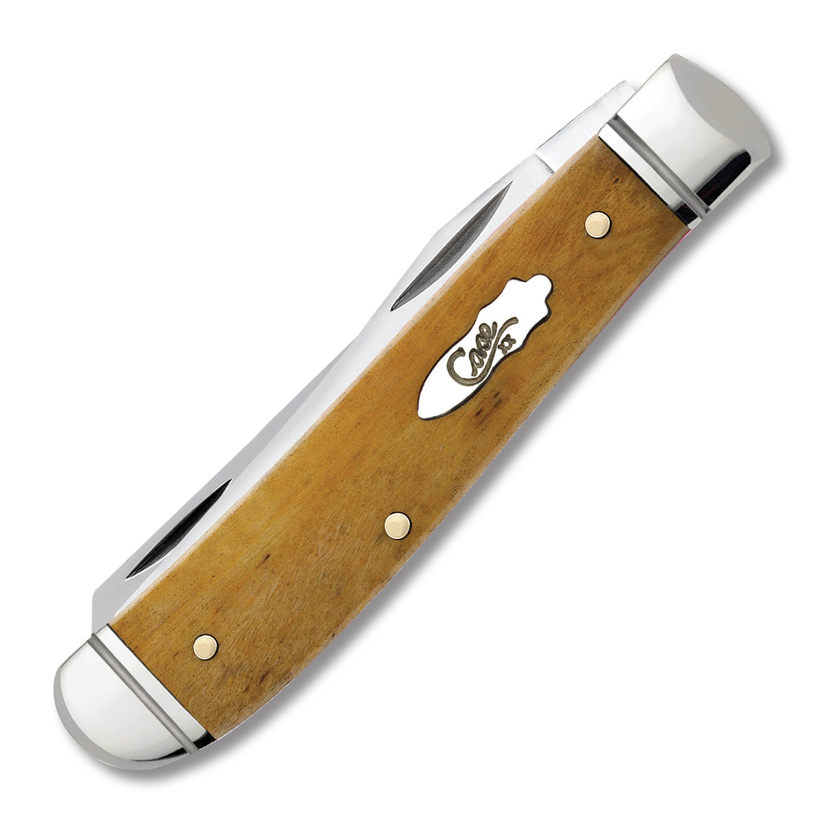 Case XX Mini Trapper Folding Knife Smooth Antique Bone