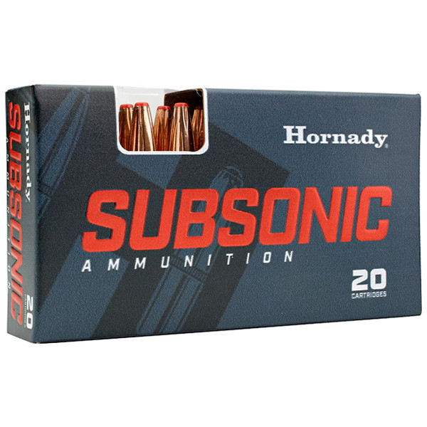 Hornady Subsonic 350 Legend Rifle Ammunition Brass 20 Rounds 250 Grain Sub X 