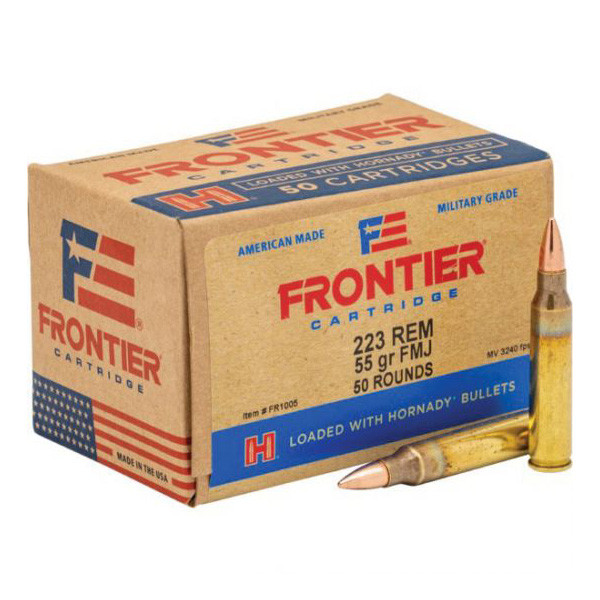 Hornady Frontier 223 Remington Brass 50 Rounds 55 Grain FMJ 