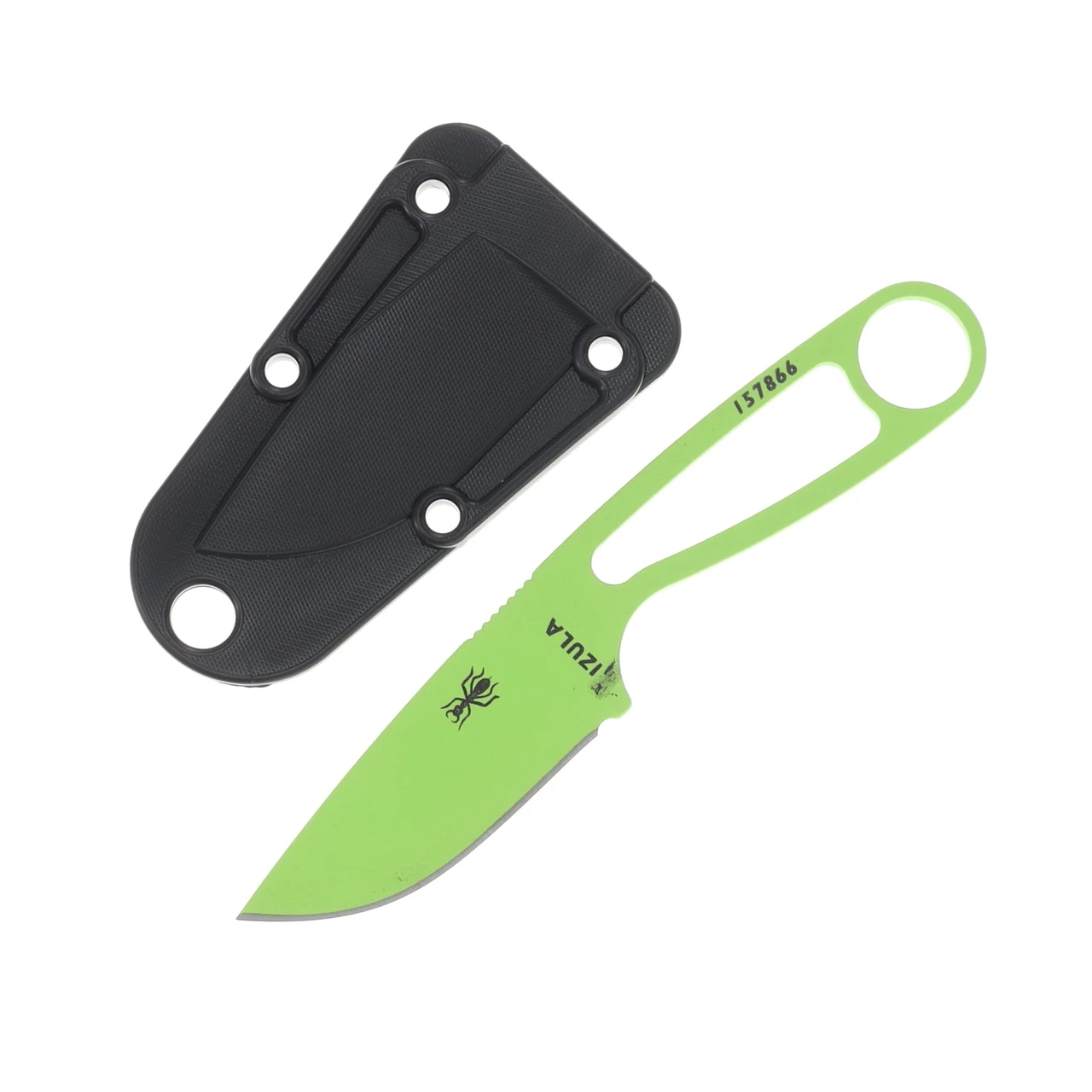 ESEE Knives Izula Venom Green Neck Knife 2.63in Blade with Survival Kit IZULAVGKIT