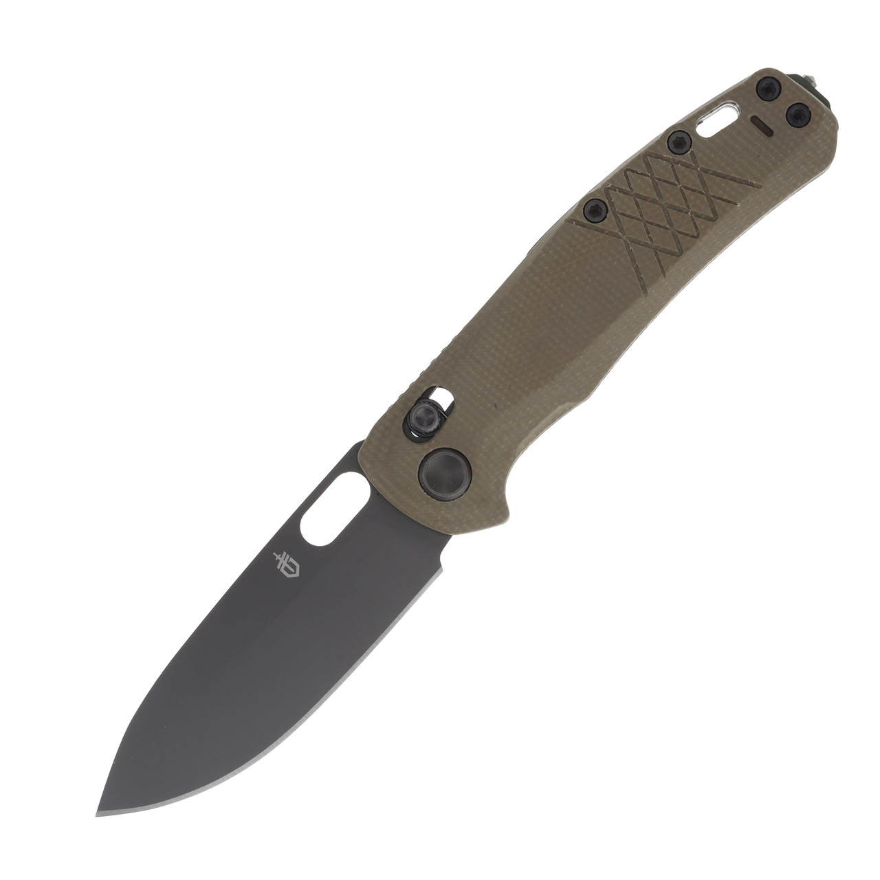 Gerber Scout Tan Micarta Gray Drop Point Folding Knife G1064582
