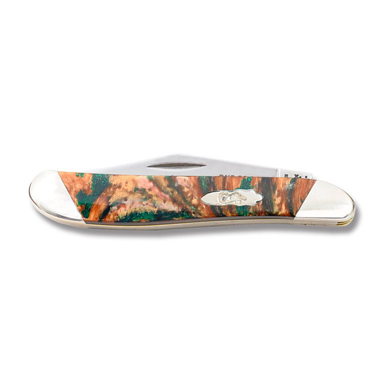 Case XX Slant Bolster Rain Forest Corelon Peanut Folding Knife