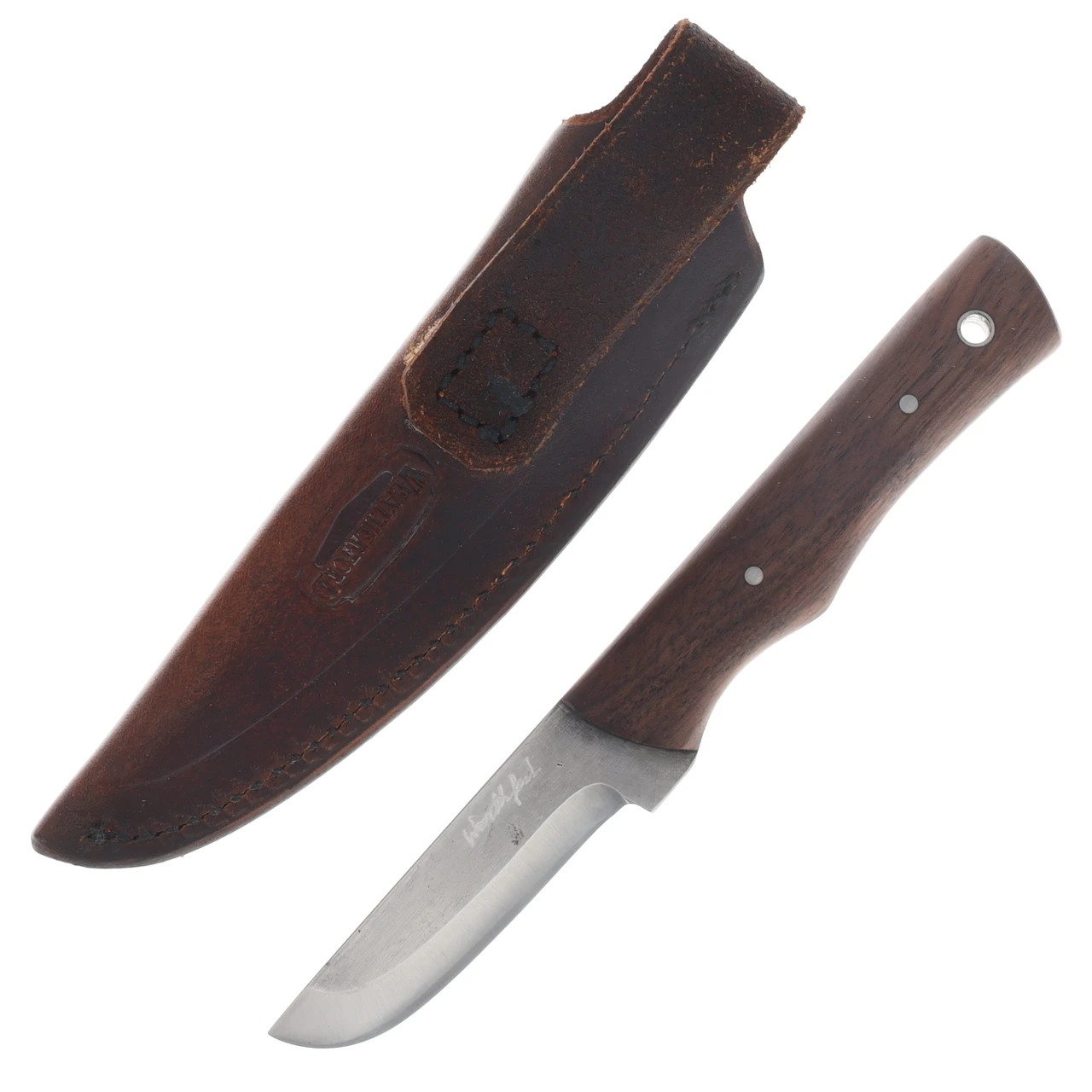 Weatherford 7.5" Flat Back Fixed Blade Knife 1095/Walnut WKC751