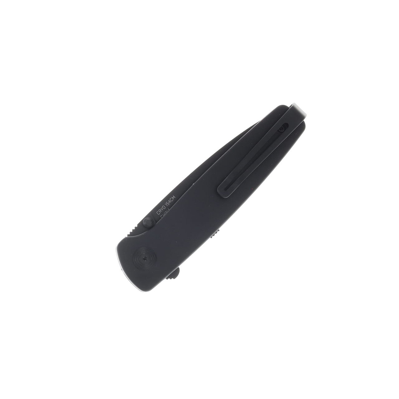 SOG Twitch III Folding Knife 3.1 Inch Plain Black TiNi Drop Point Closed