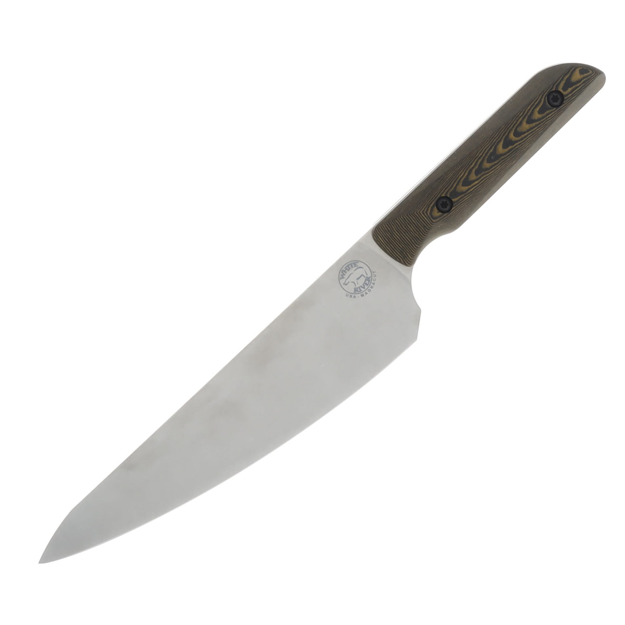 White River Knives Liong Mah 7.5in Chef Knife Maple-Black Richlite WRLMC-RMB